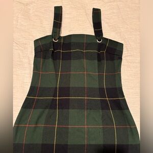 BRAND NEW Figure Contouring Green Plaid Dress